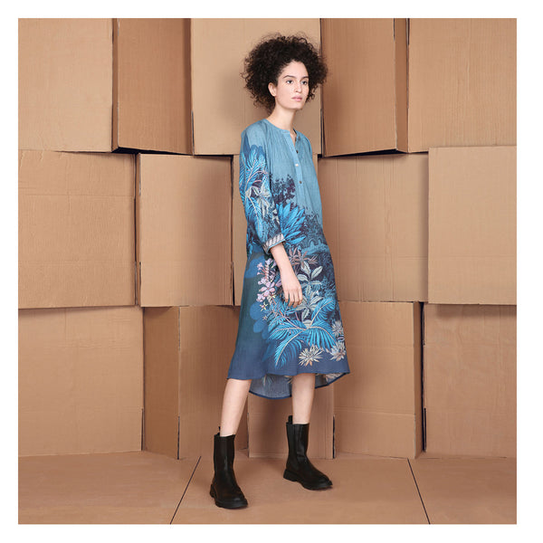 EVENIYA COTTON CHECK DRESS