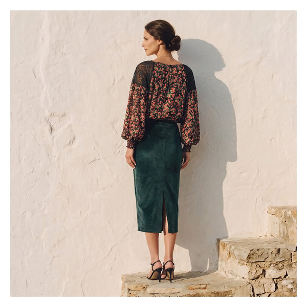ITALIA SKIRT EMERALD BLUE