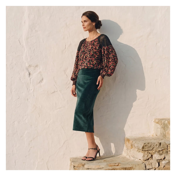 ITALIA SKIRT EMERALD BLUE