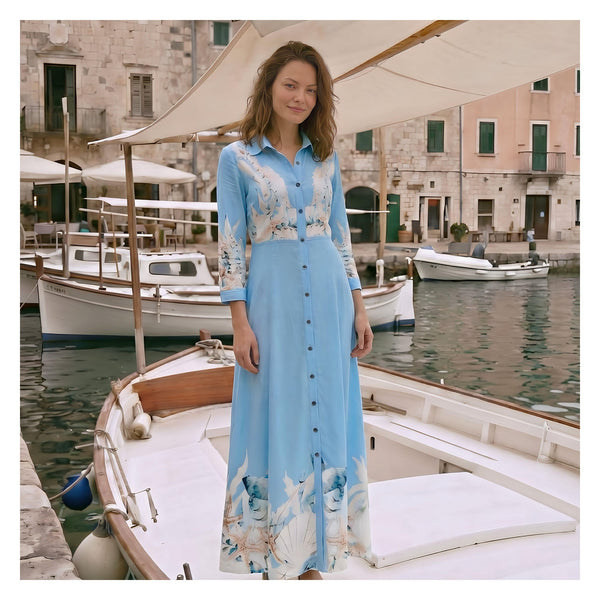 FRAGRANCE SHIRT DRESS WITH CAMY