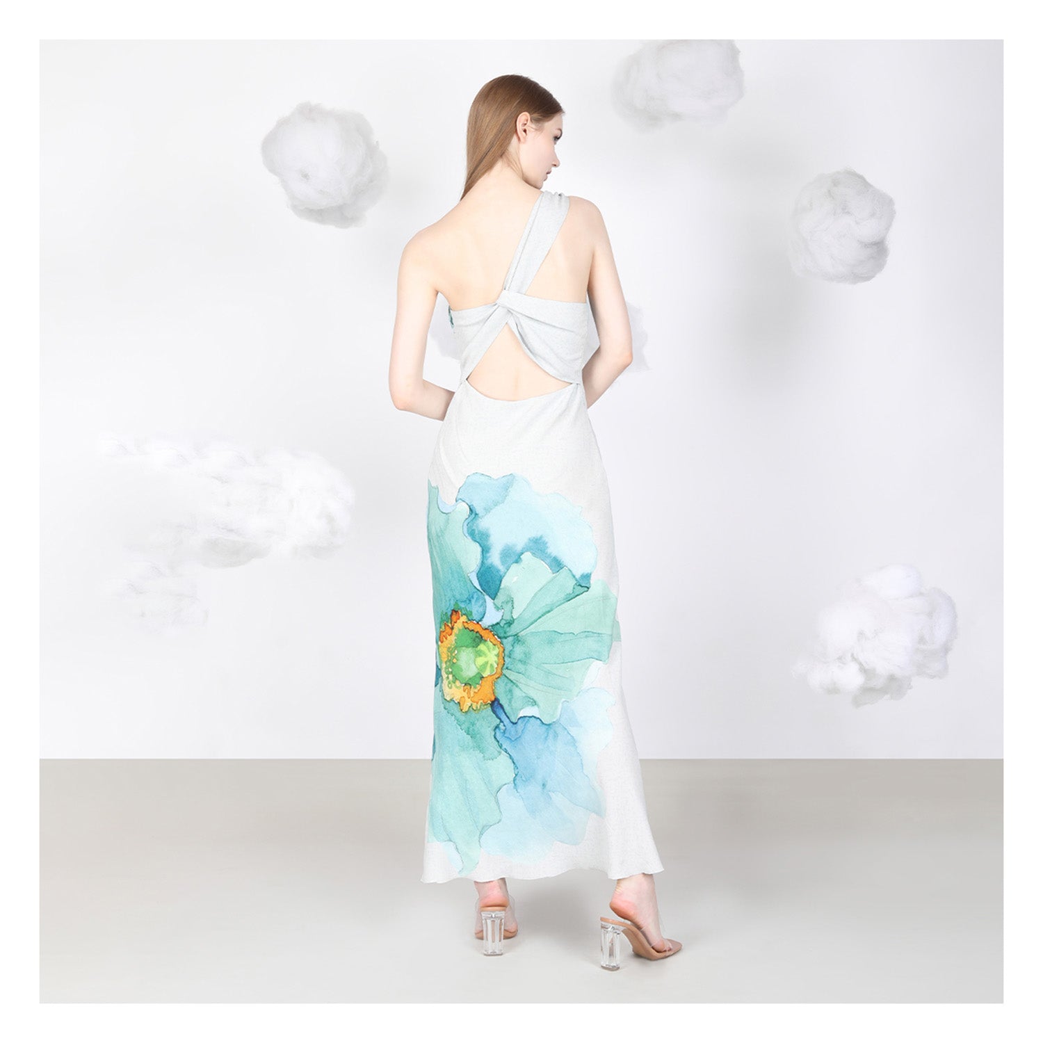 bl-nk carilena one-shoulder maxi dress Bl-nk