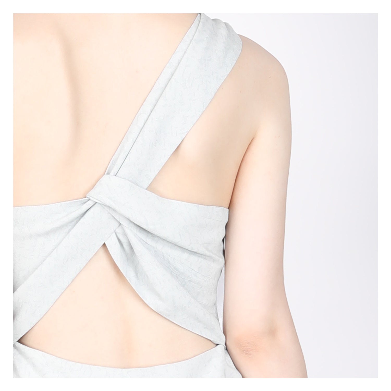 bl-nk carilena one-shoulder maxi dress CARILENA DRESS | One-Shoulder Statement Dress | Back Detail
