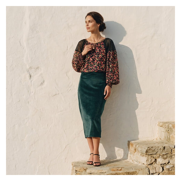 ITALIA SKIRT EMERALD BLUE